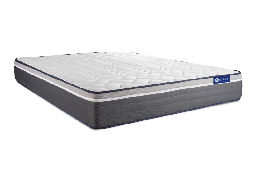 Ensemble Matelas Sommier 200x200 cm - Sommier Blanc (en kit) - ActiMemo Plus