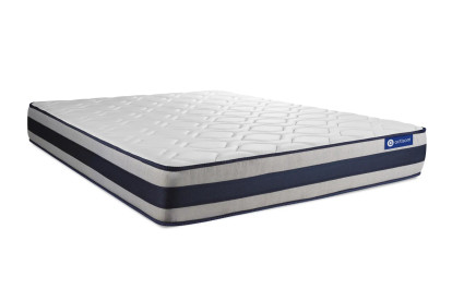 Ensemble Matelas Sommier 160x200 cm - Sommier Gris (en kit) - Actilatex Ergo