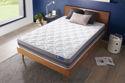 Matelas 100x220 cm Ressorts ensachés et Mémoire de forme - Actiflex Relax