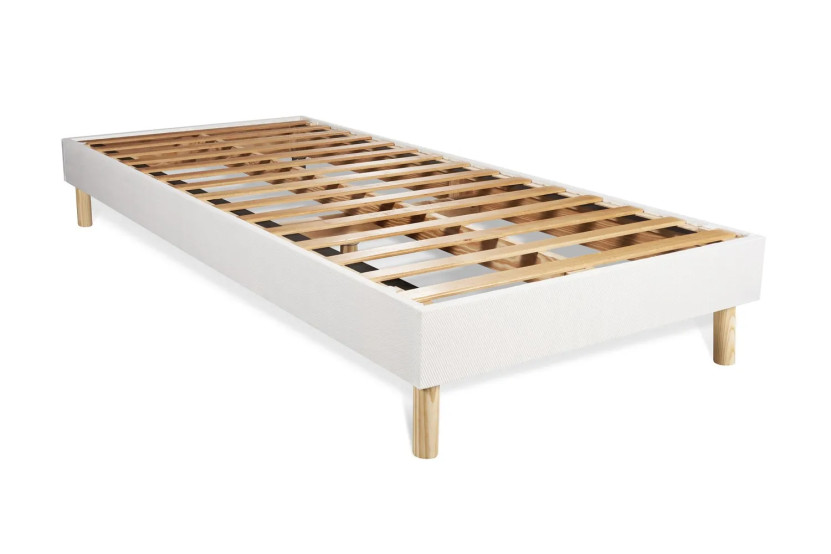 Ensemble Matelas Sommier 90x200 cm - Sommier Blanc (en kit) - Actiflex Sleep