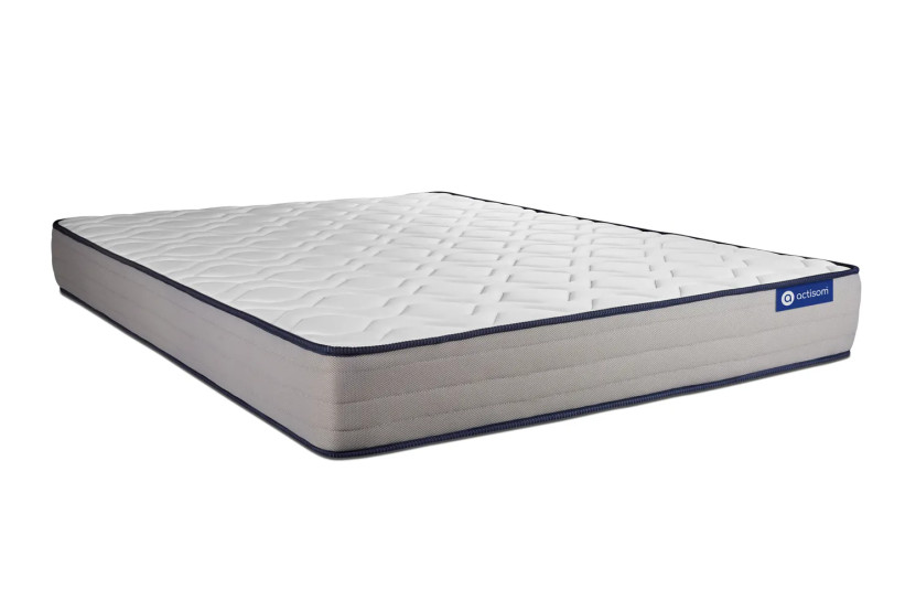 Ensemble Matelas Sommier 120x190 cm - Sommier Blanc (en kit) - Actimemo Form
