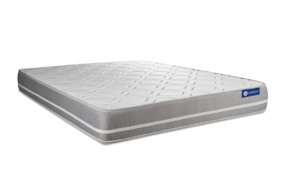 Ensemble Matelas Sommier 180x210 cm - Sommier Gris (en kit) - Actimemo Touch