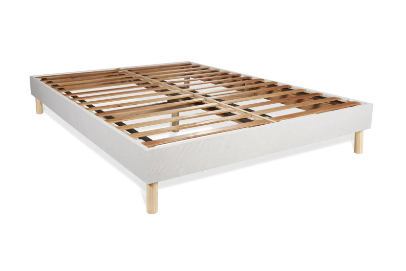 Ensemble Matelas Sommier 160x210 cm - Sommier Blanc (en kit) - Actiflex Tech
