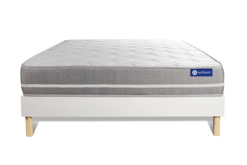 Ensemble Matelas Sommier 140x200 cm - Sommier Blanc (en kit) - Actiflex Touch