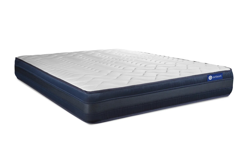 Ensemble Matelas Sommier 160x210 cm - Sommier Blanc (en kit) - Actiflex Tech