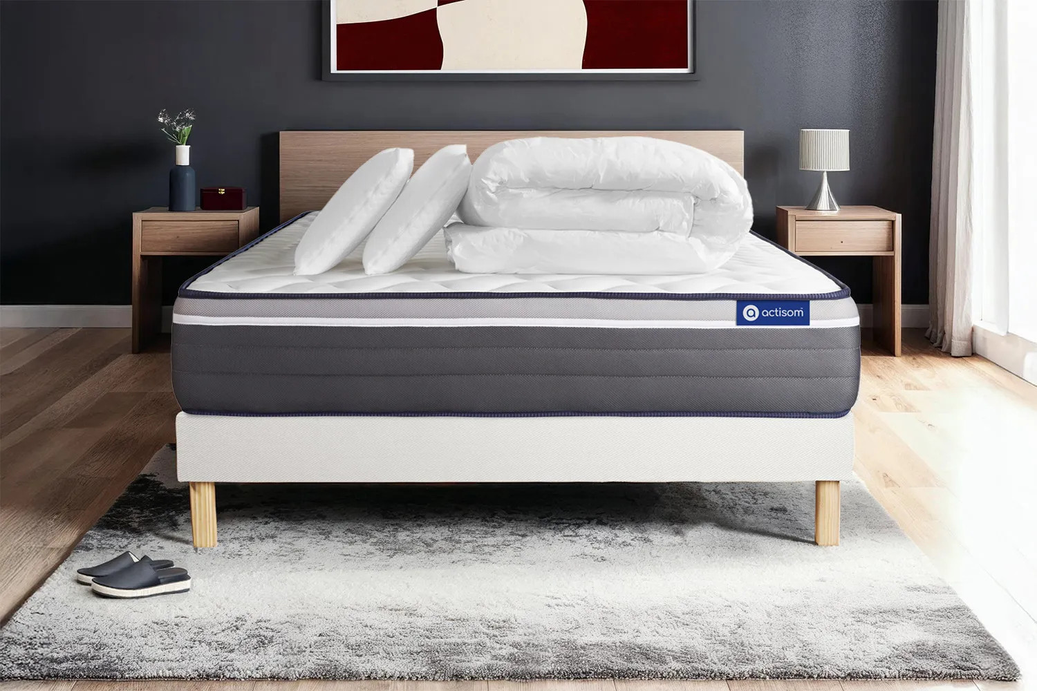 Lit Complet Sommier Matelas 160x200null