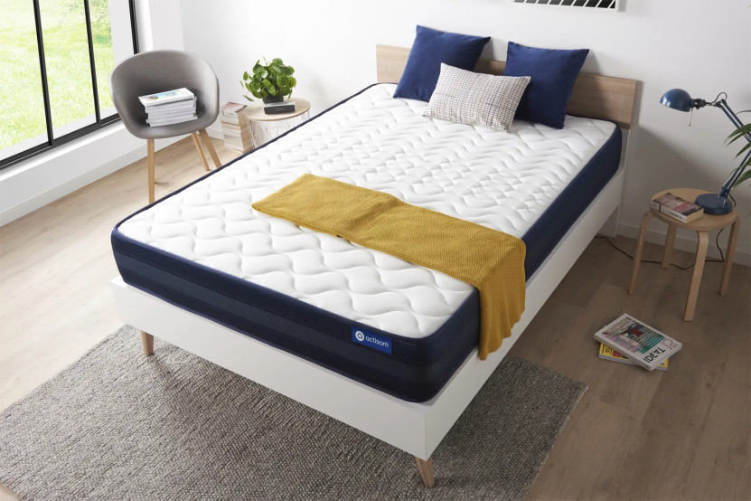 Matelas 133x182 cm Latex et mémoire de forme - Actilatex Tech