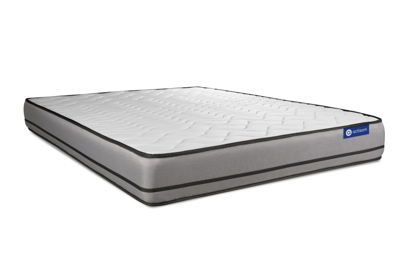 Ensemble Matelas Sommier 160x200 cm - Sommier Blanc (en kit) - Actimemo Night