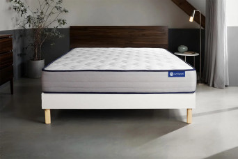 Ensemble Matelas Sommier 180x190 cm - Sommier Blanc (en kit) - Actiflex Form