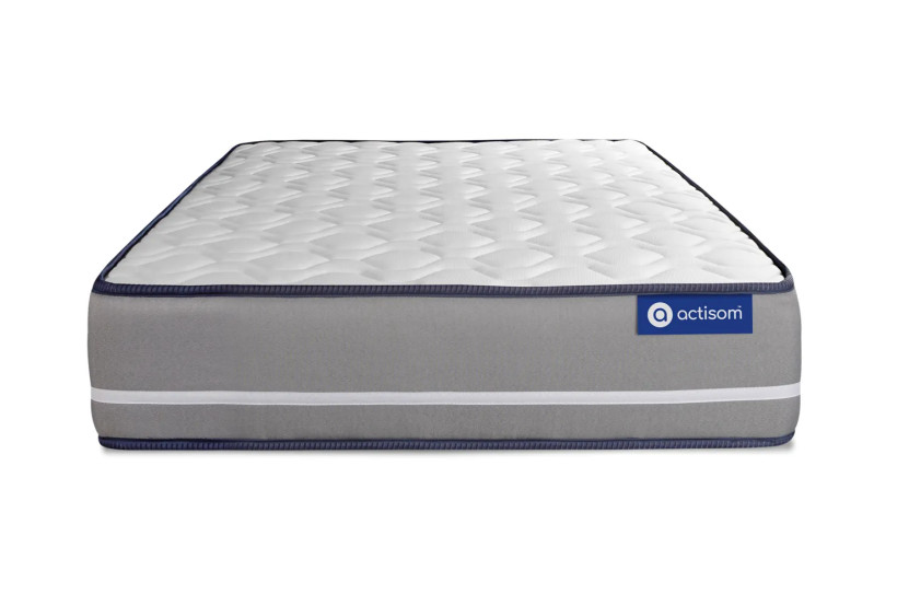 Ensemble Matelas Sommier 80x200 cm - Sommier Gris (en kit) - Actimemo Pur