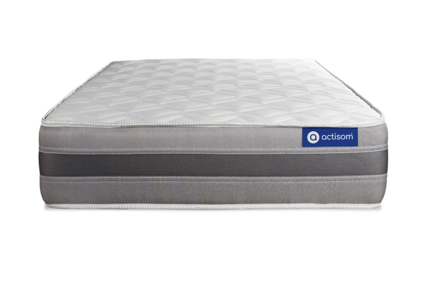 Ensemble Matelas Sommier 80x190 cm - Sommier Blanc (en kit) - Actilatex Relax