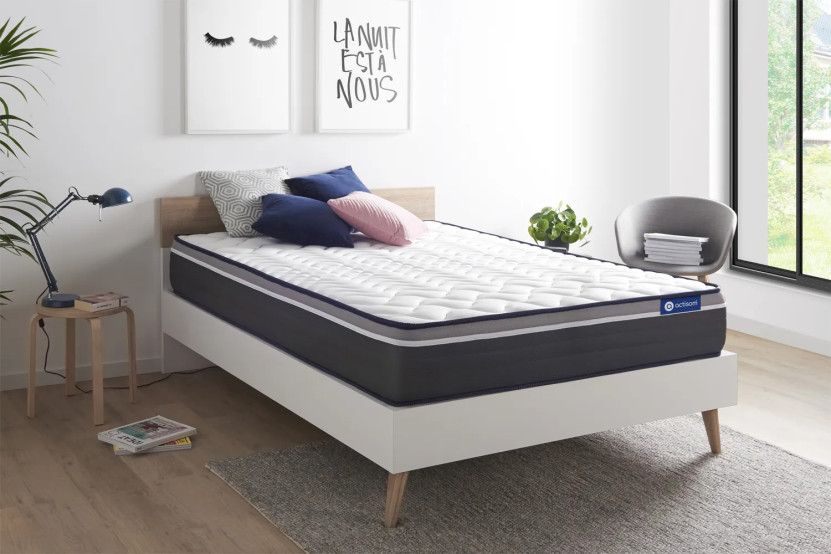 Matelas 130x200 cm Latex et mémoire de forme - Actilatex Plus