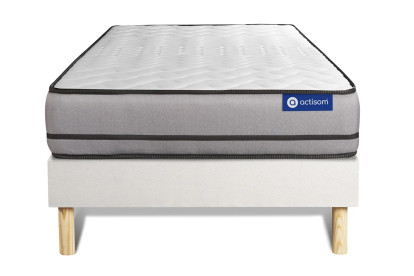 Ensemble Matelas Sommier 80x200 cm - Sommier Blanc (en kit) - Actiflex Night