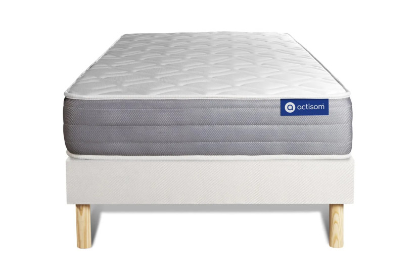 Ensemble Matelas Sommier 80x190 cm - Sommier Blanc (en kit) - Actilatex Dream