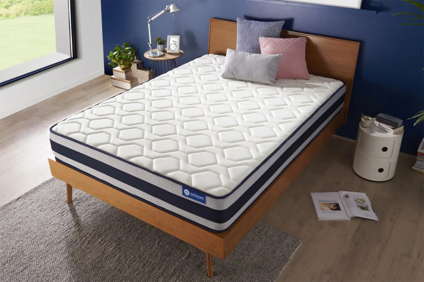 Matelas 133x182 cm Ressorts ensachés et Mémoire de forme - Actiflex Ergo