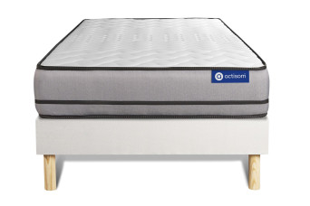 Ensemble Matelas Sommier 80x190 cm - Sommier Blanc (en kit) - Actilatex Night