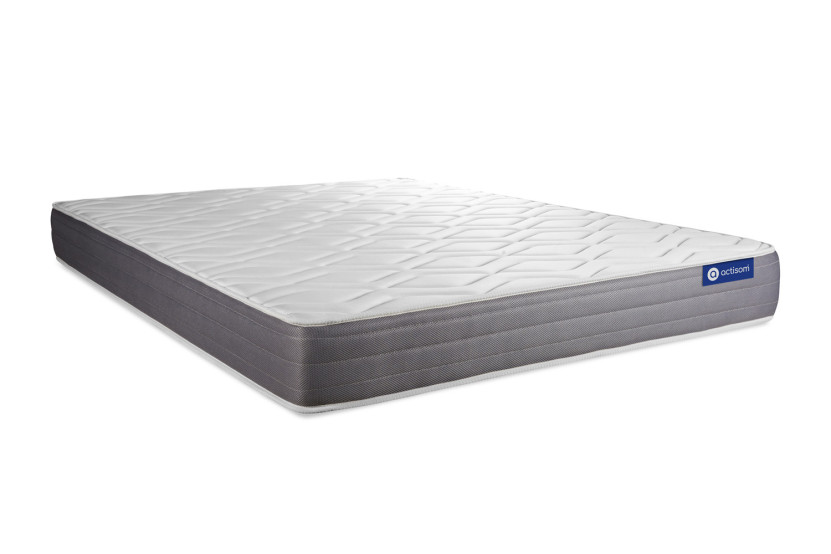 Ensemble Matelas Sommier 120x210 cm - Sommier Gris (en kit) - Actimemo Dream
