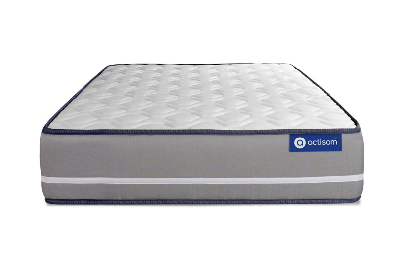 Ensemble Matelas Sommier 90x190 cm - Sommier Gris (en kit) - Actilatex Pur
