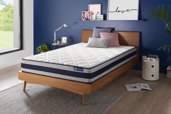 Matelas 133x183 cm Ressorts ensachés et Mémoire de forme - Actiflex Ergo