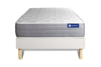 Ensemble Matelas Sommier 80x200 cm - Sommier Blanc (en kit) - Actimemo Dream
