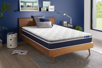 Matelas 130x210 cm Ressorts ensachés et Mémoire de forme - Actiflex Confort