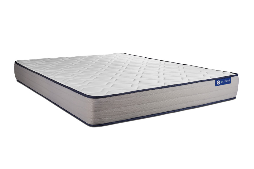 Ensemble Matelas Sommier 120x200 cm - Sommier Blanc (en kit) - Actilatex Form