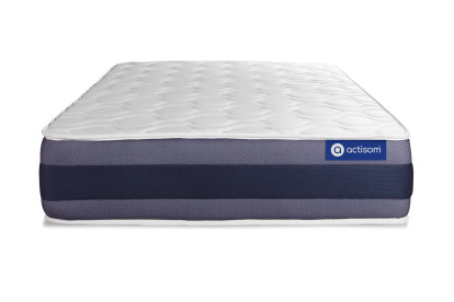 Ensemble Matelas Sommier 80x190 cm - Sommier Gris (en kit) - Actiflex Morpho