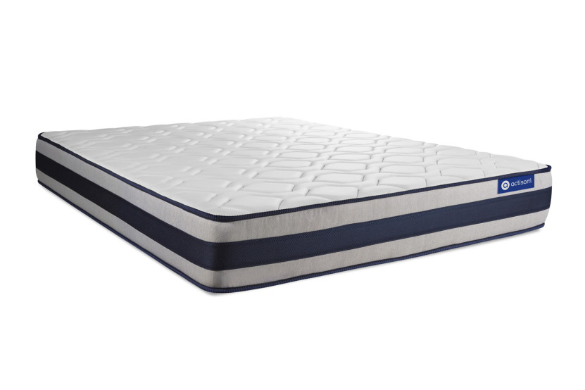 Ensemble Matelas Sommier 160x220 cm - Sommier Gris (en kit) - Actilatex Ergo