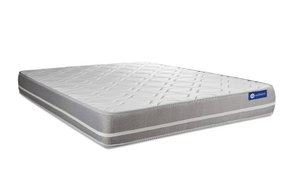 Ensemble Matelas Sommier 120x190 cm - Sommier Blanc (en kit) - Actimemo Touch