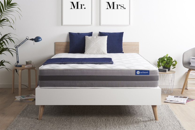 Matelas 135x190 cm Latex et mémoire de forme - Actilatex Relax