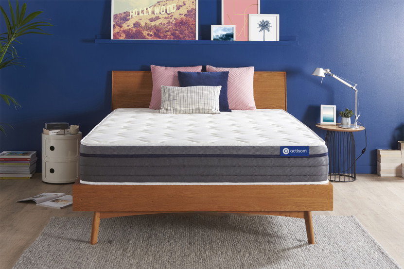 Matelas 133x182 cm Ressorts ensachés et Mémoire de forme - Actiflex Zen
