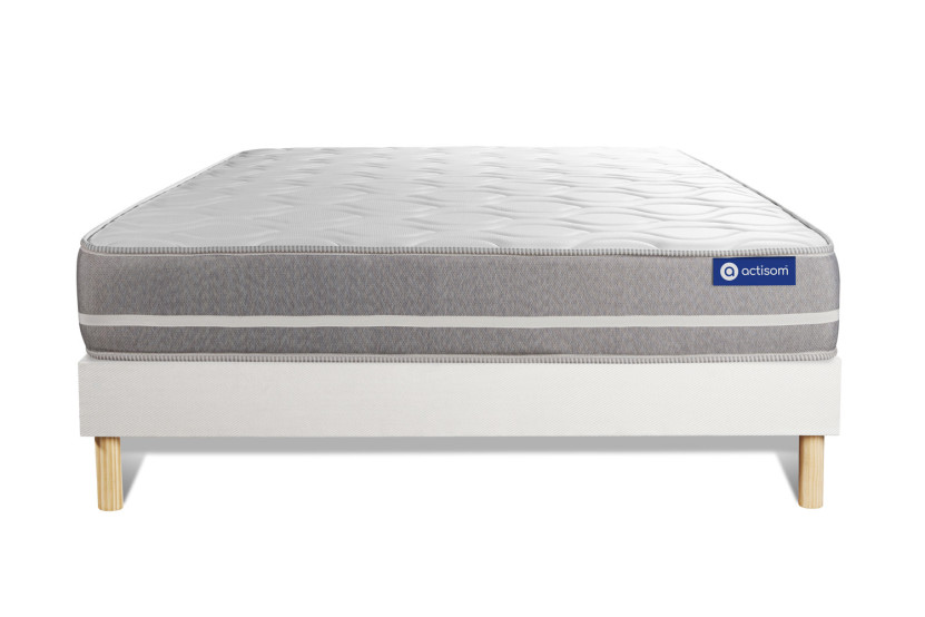 Ensemble Matelas Sommier 180x200 cm - Sommier Blanc (en kit) - Actiflex Touch