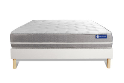 Ensemble Matelas Sommier 160x210 cm - Sommier Blanc (en kit) - Actiflex Touch