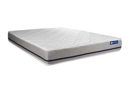 Ensemble Matelas Sommier 180x220 cm - Sommier Blanc (en kit) - Actimemo Soft