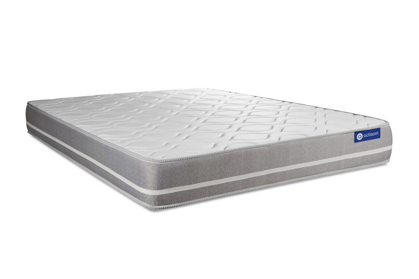 Ensemble Matelas Sommier 120x220 cm - Sommier Blanc (en kit) - Actilatex Touch