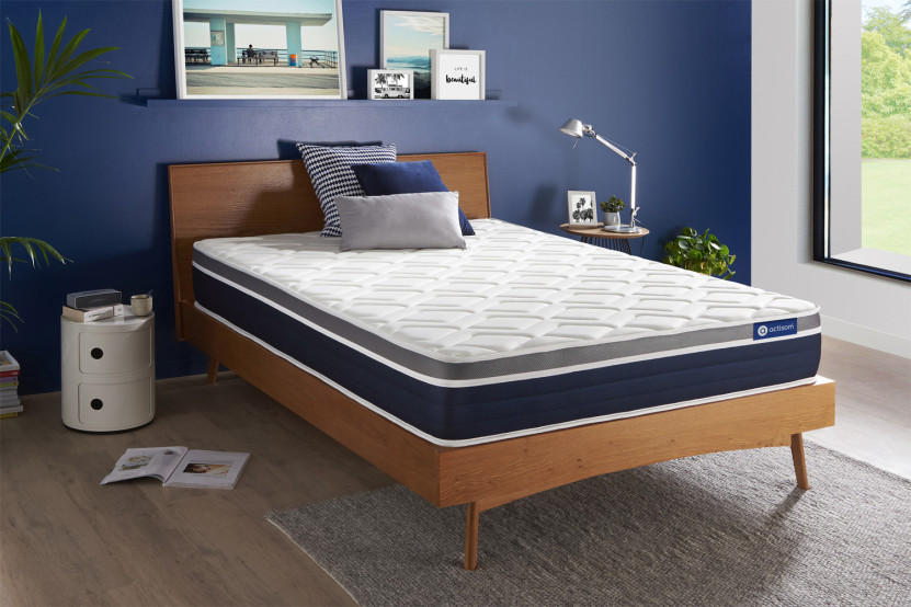 Matelas 130x190 cm Ressorts ensachés et Mémoire de forme - Actiflex Confort