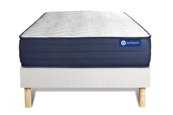 Ensemble Matelas Sommier 80x190 cm - Sommier Blanc (en kit) - Actilatex Life