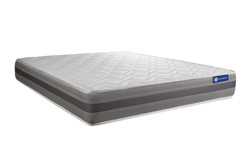 Ensemble Matelas Sommier 160x200 cm - Sommier Gris (en kit) - Actilatex Relax