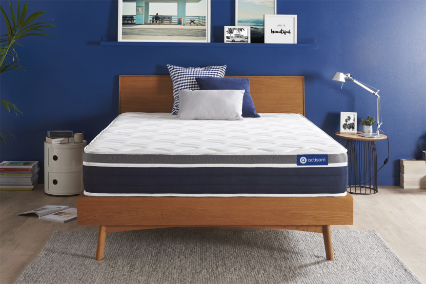 Matelas 140x190 cm Ressorts ensachés et Mémoire de forme - Actiflex Confort