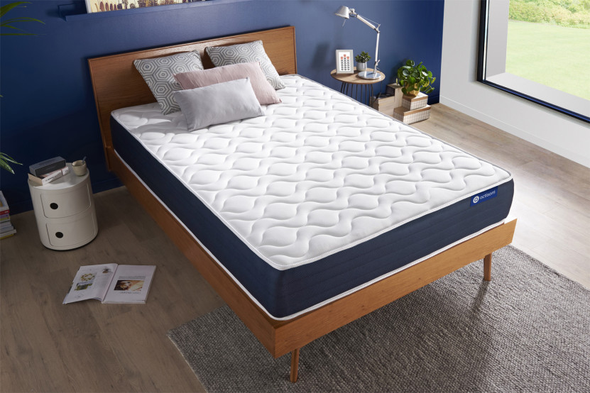 Matelas 130x200 cm Ressorts ensachés et Mémoire de forme - Actiflex Sleep