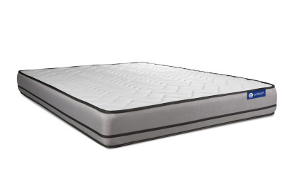 Ensemble Matelas Sommier 140x190 cm - Sommier Blanc (en kit) - Actiflex Night